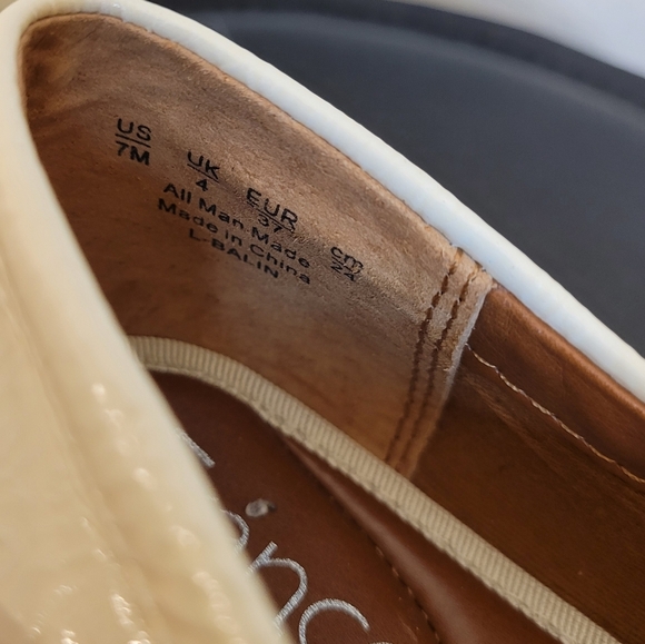 Franco Balin Lug Sole Penny Loafer Putty Patent, Sz 7 - Picture 11 of 11